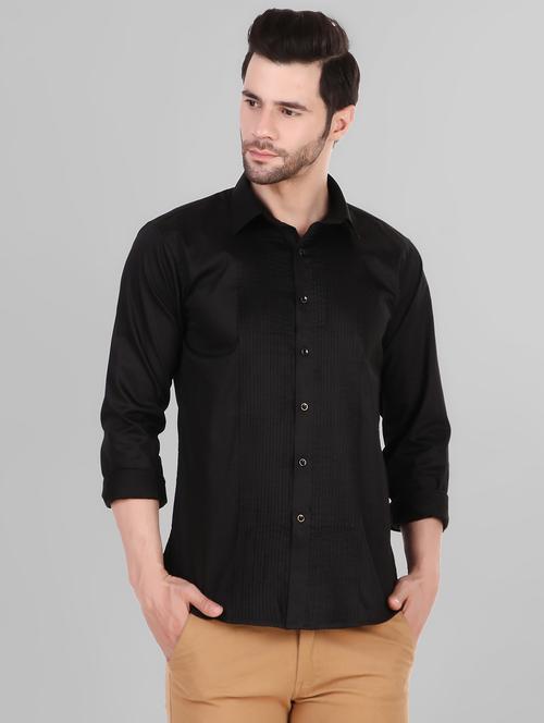mens solid casual shirt - 19232574 - Standard Image - 0