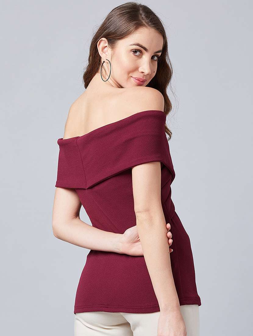 women's straight off shoulder top - 19233039 - Standard Image - 2