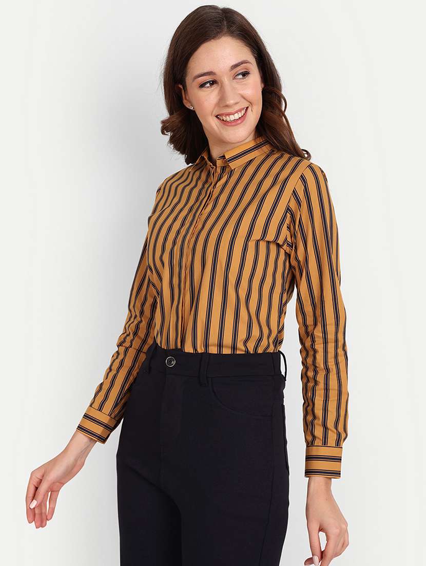 yellow striped shirt - 19242317 -  Standard Image - 2