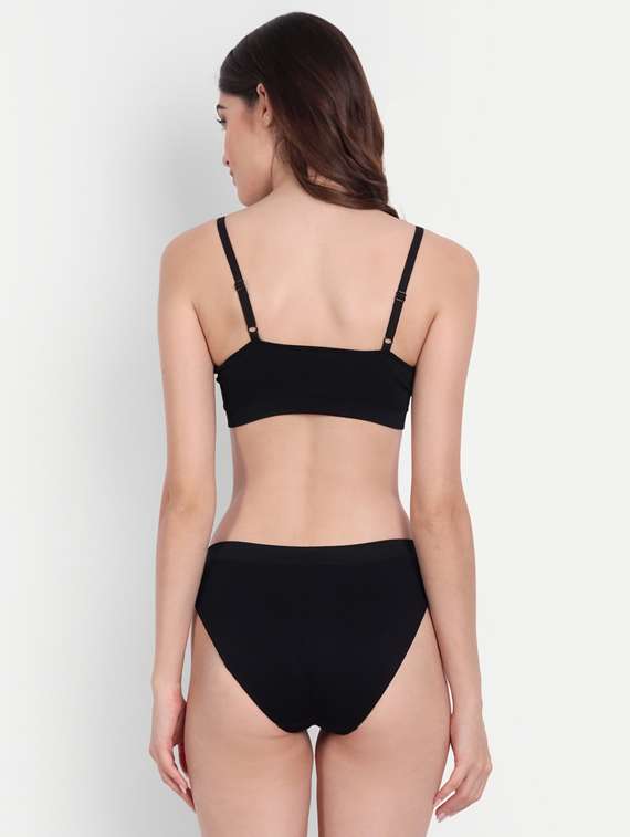 black nylon bras and panty set - 19242712 -  Standard Image - 2
