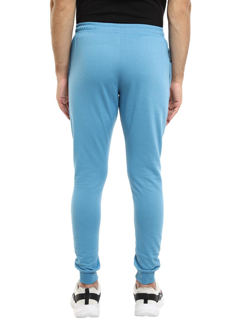 light blue solid full length track pant - 19242923 - Standard Image - 2