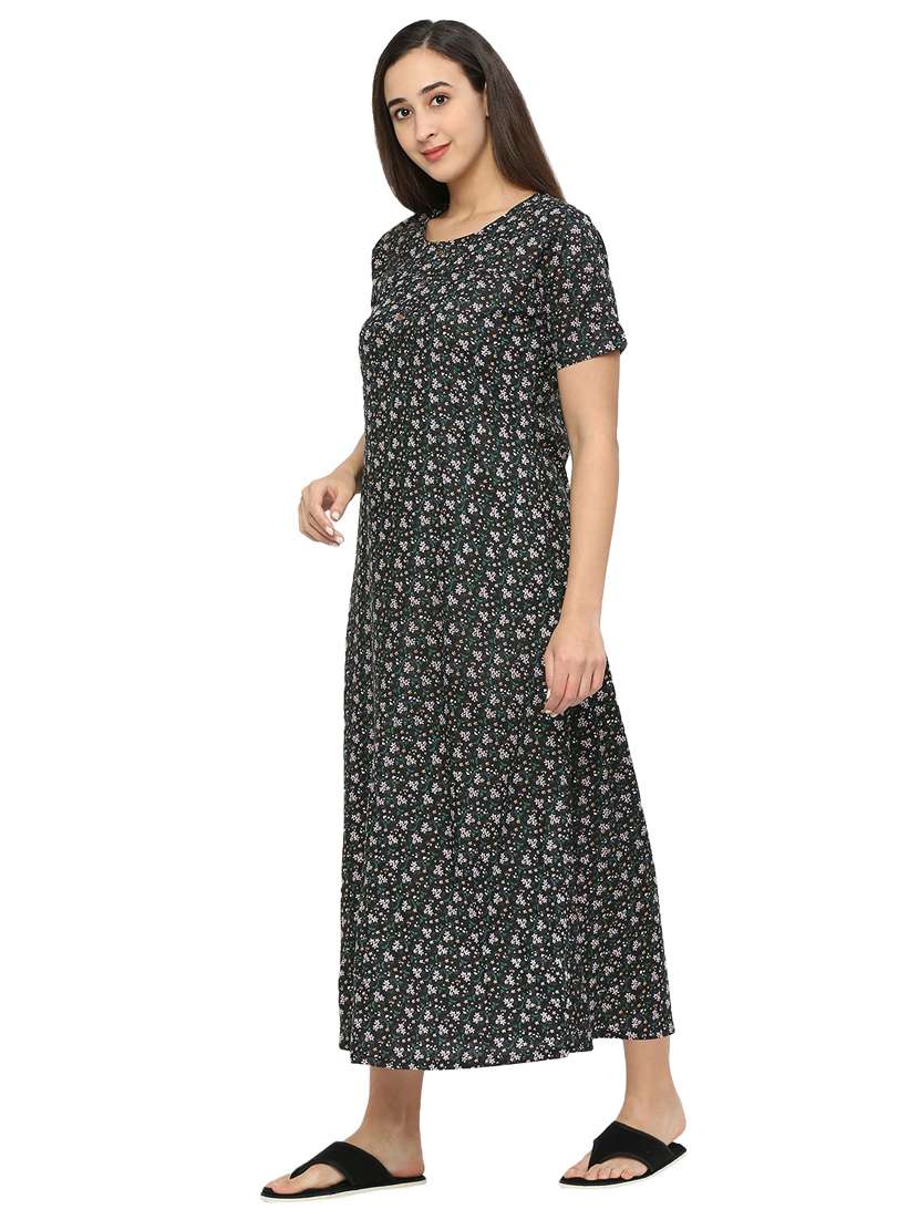 printed cotton nighty  - 19257474 -  Standard Image - 2
