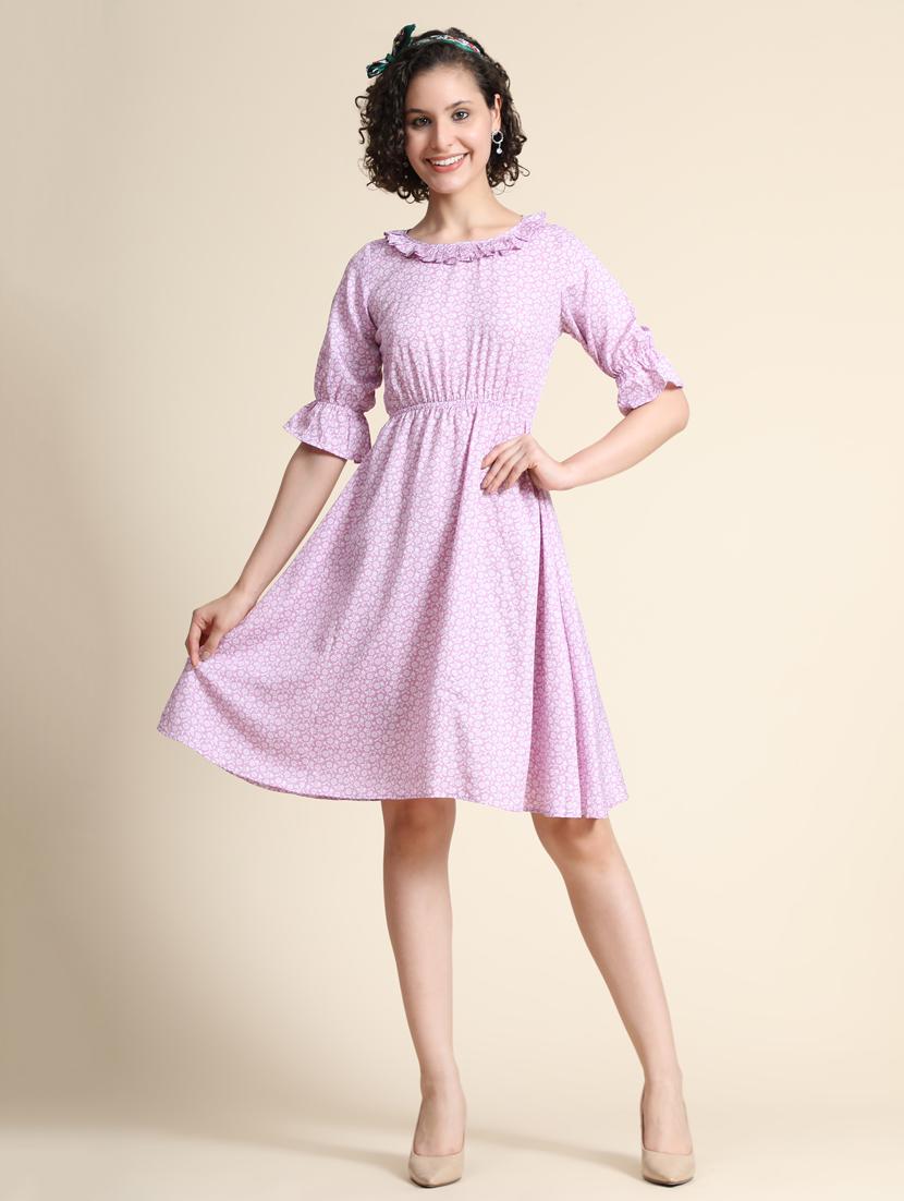 women's fit & flare solid dress