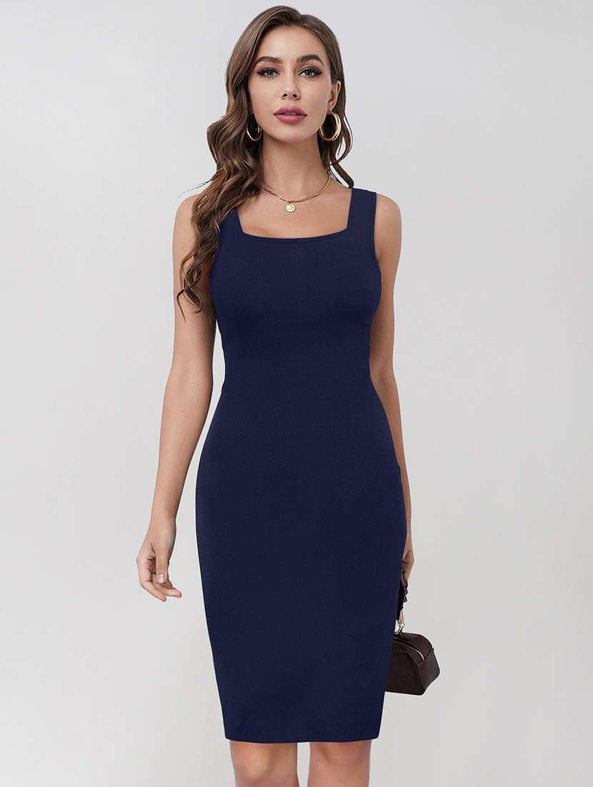 women's bodycon solid dress