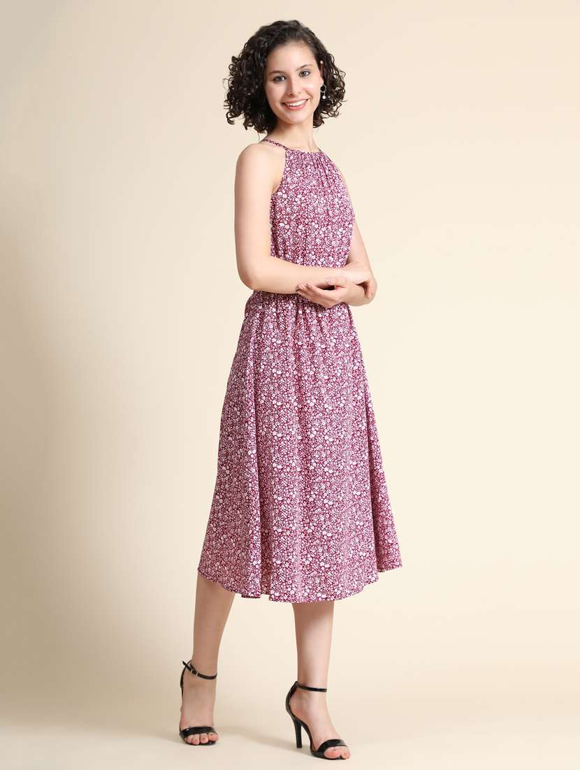 women's fit & flare printed dress - 19257648 -  Standard Image - 2