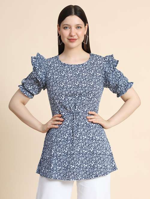 women's a line round neck top - 19257706 -  Standard Image - 0