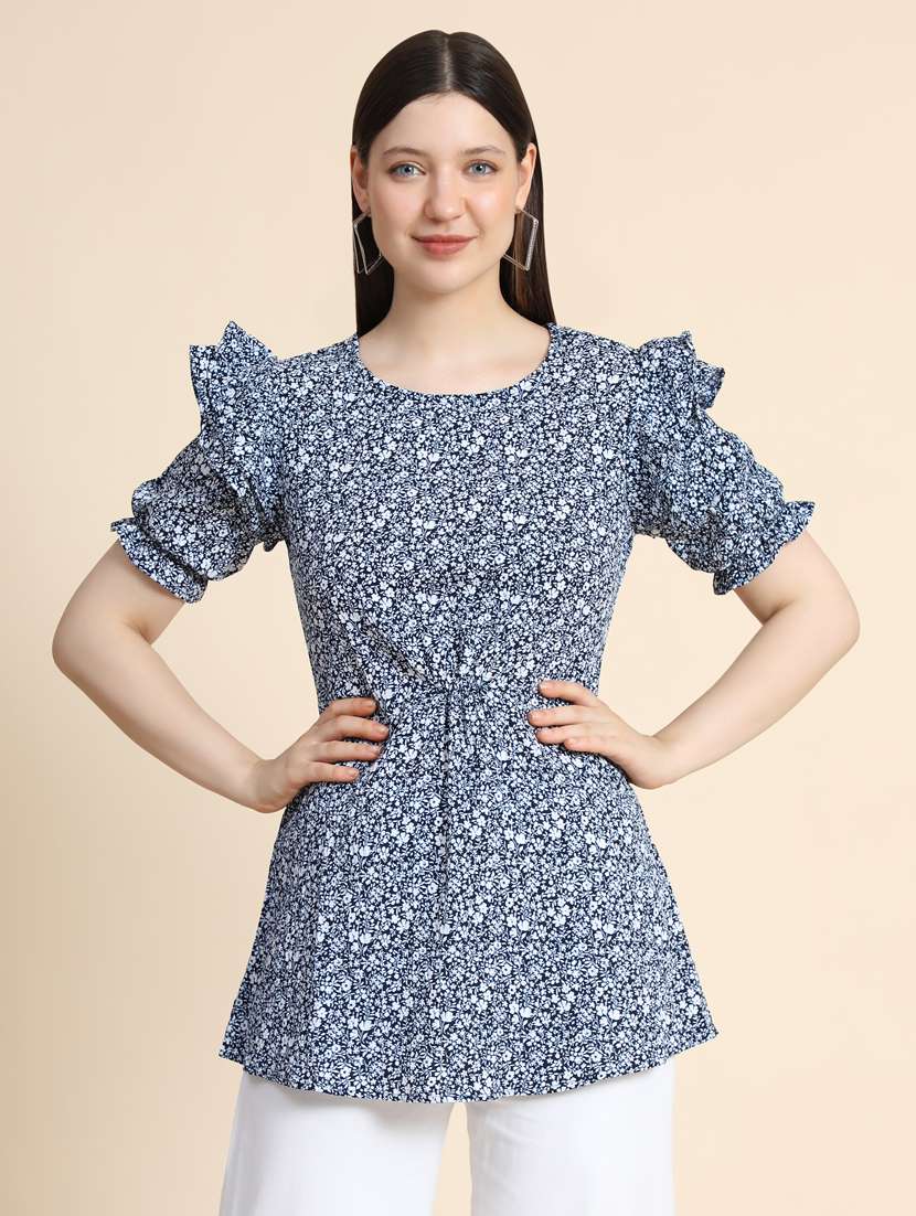 women's a line round neck top