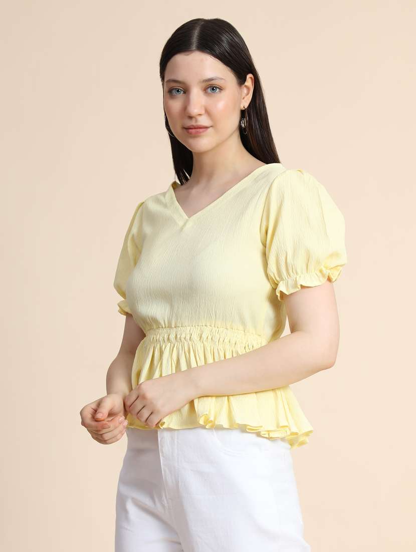 women's peplum v neck top - 19257717 -  Standard Image - 2