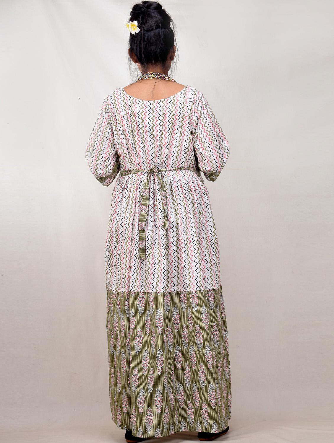multi colored printed a-line maternity gown - 19257831 - Standard Image - 2