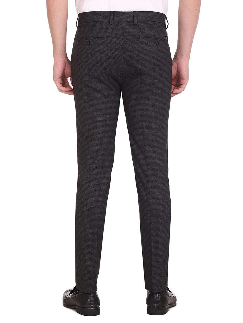 grey textured flat front formal trouser - 19258166 -  Standard Image - 2