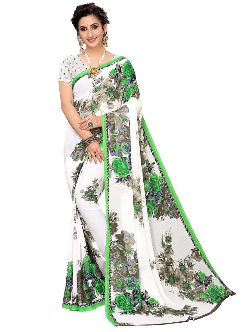 printed bollywood saree with blouse