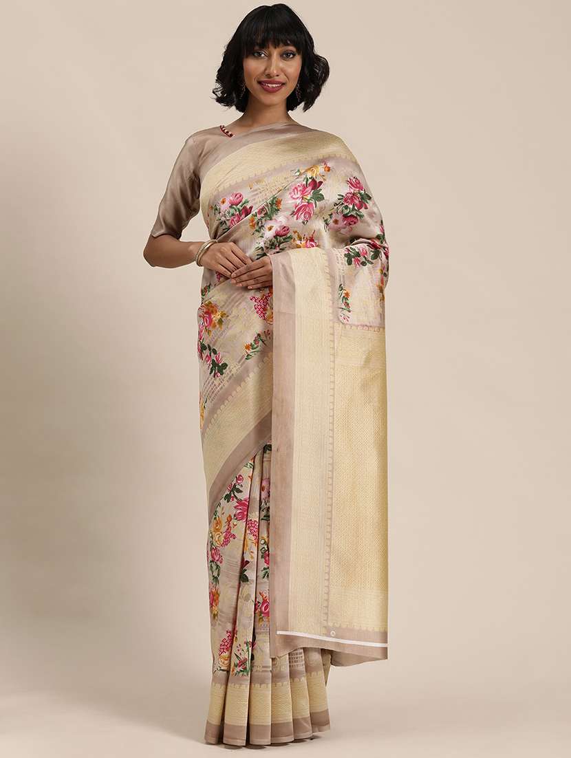 self designed woven saree with blouse