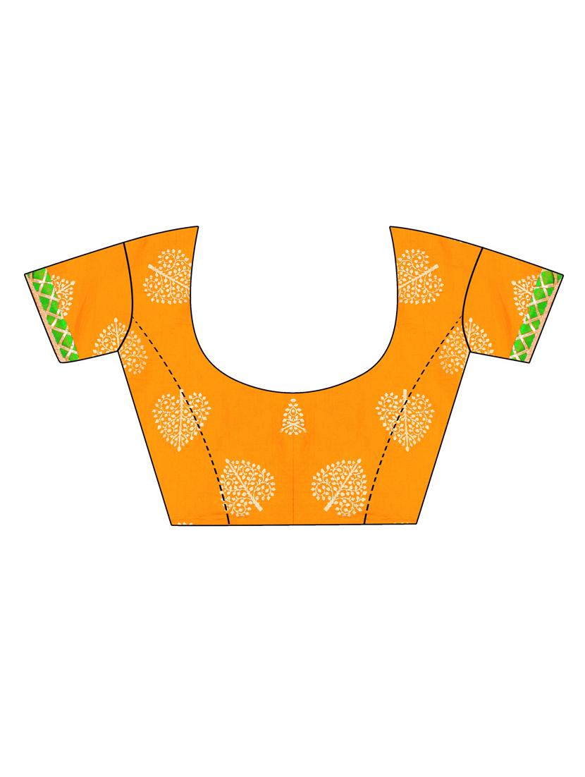 printed bollywood saree with blouse - 19262996 - Standard Image - 2