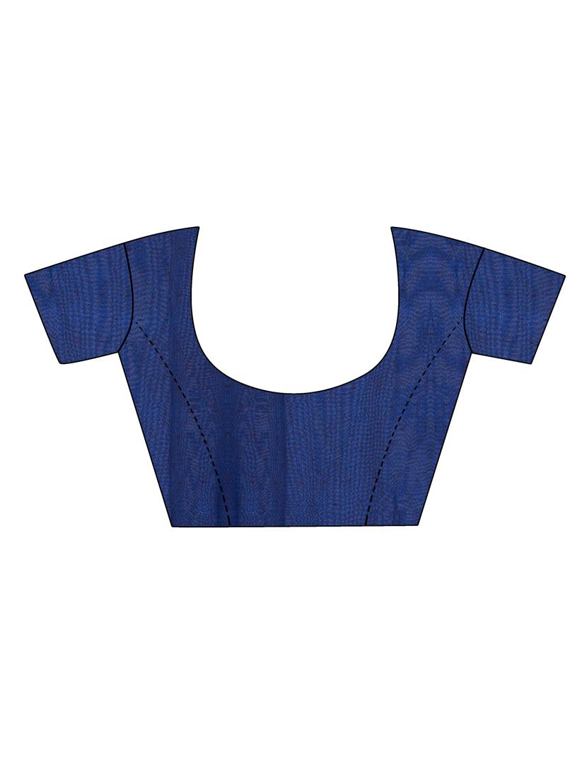 women's printed blue colored saree with blouse - 19263254 - Standard Image - 2