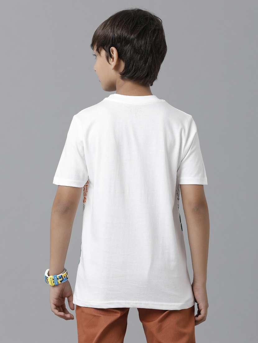 white printed casual t-shirt - 19263407 -  Standard Image - 2
