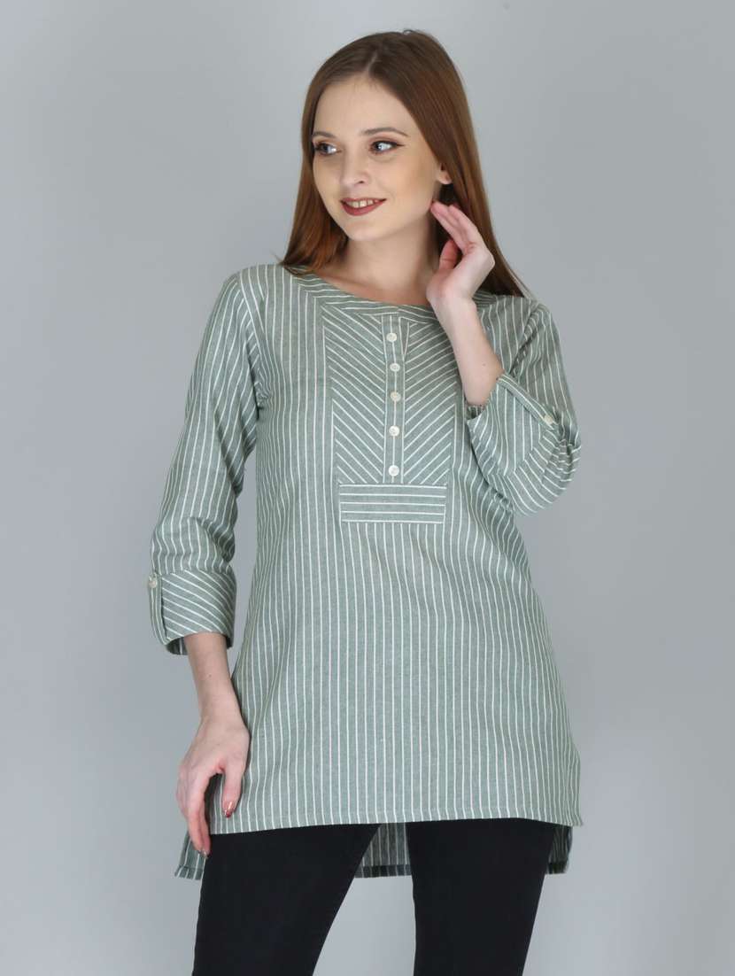 stripe regular tunic - 19264801 - Zoom Image - 0