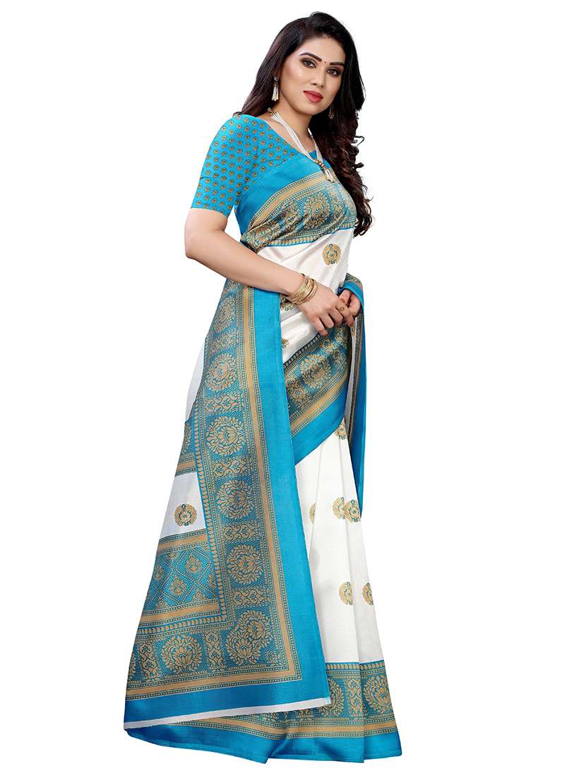women printed saree with blouse - 19265701 -  Standard Image - 2