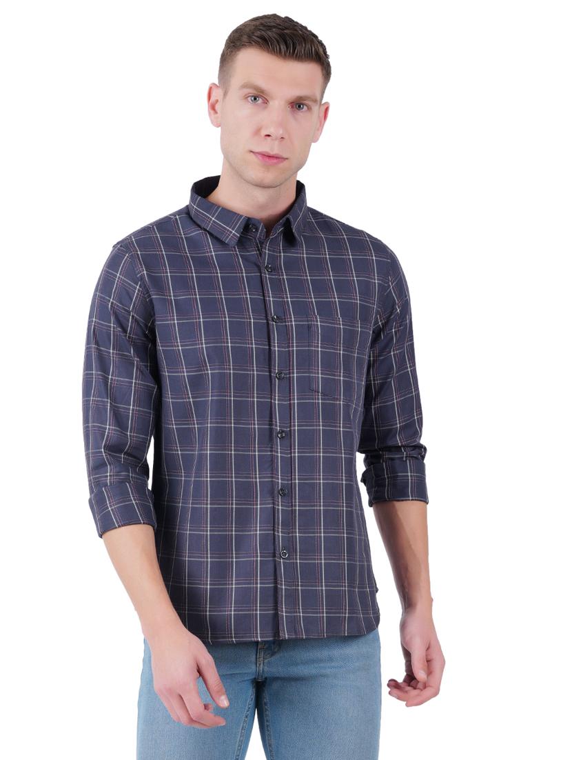 mens checks casual shirt - 19282435 - Standard Image - 2