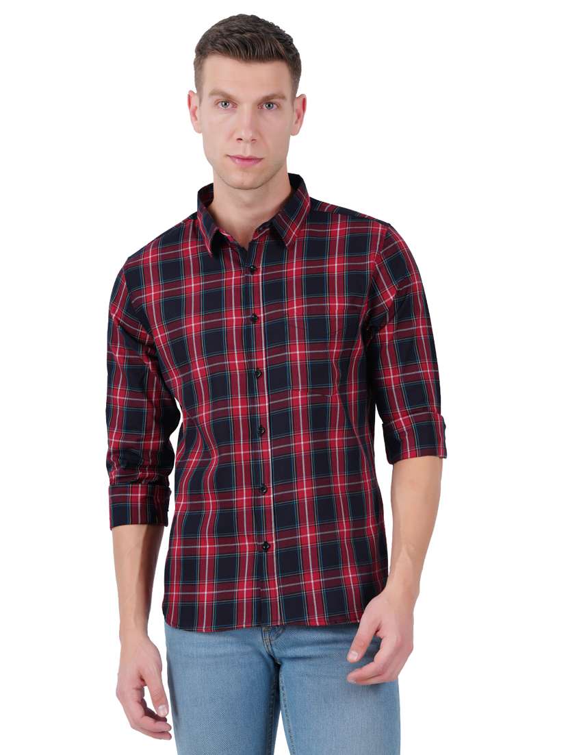 mens checks casual shirt