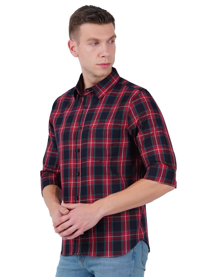 mens checks casual shirt - 19282442 - Standard Image - 2