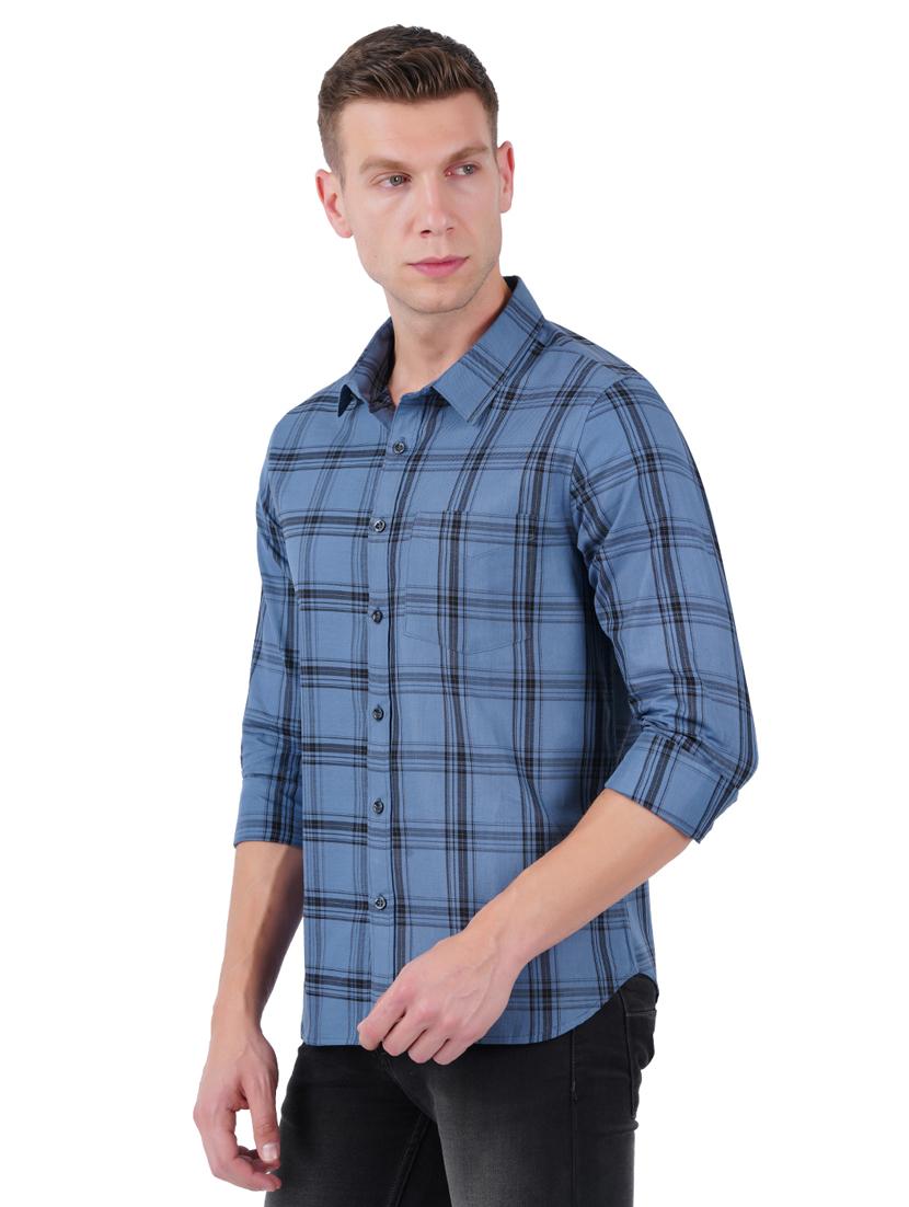 mens checks casual shirt - 19282455 - Standard Image - 2