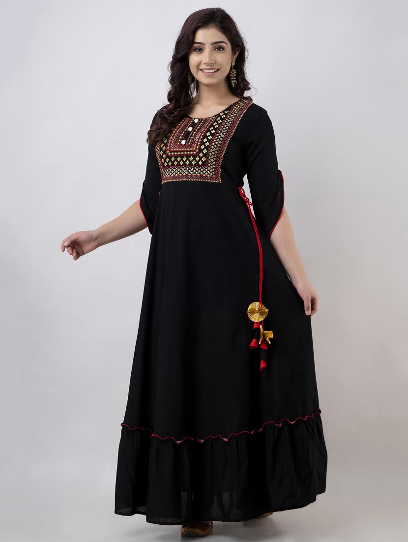 embroidered anarkali kurta - 19283866 - Zoom Image - 0