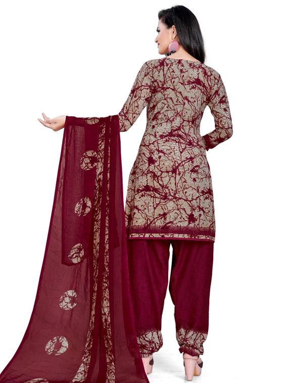 printed unstitched suit set - 19283933 - Standard Image - 2