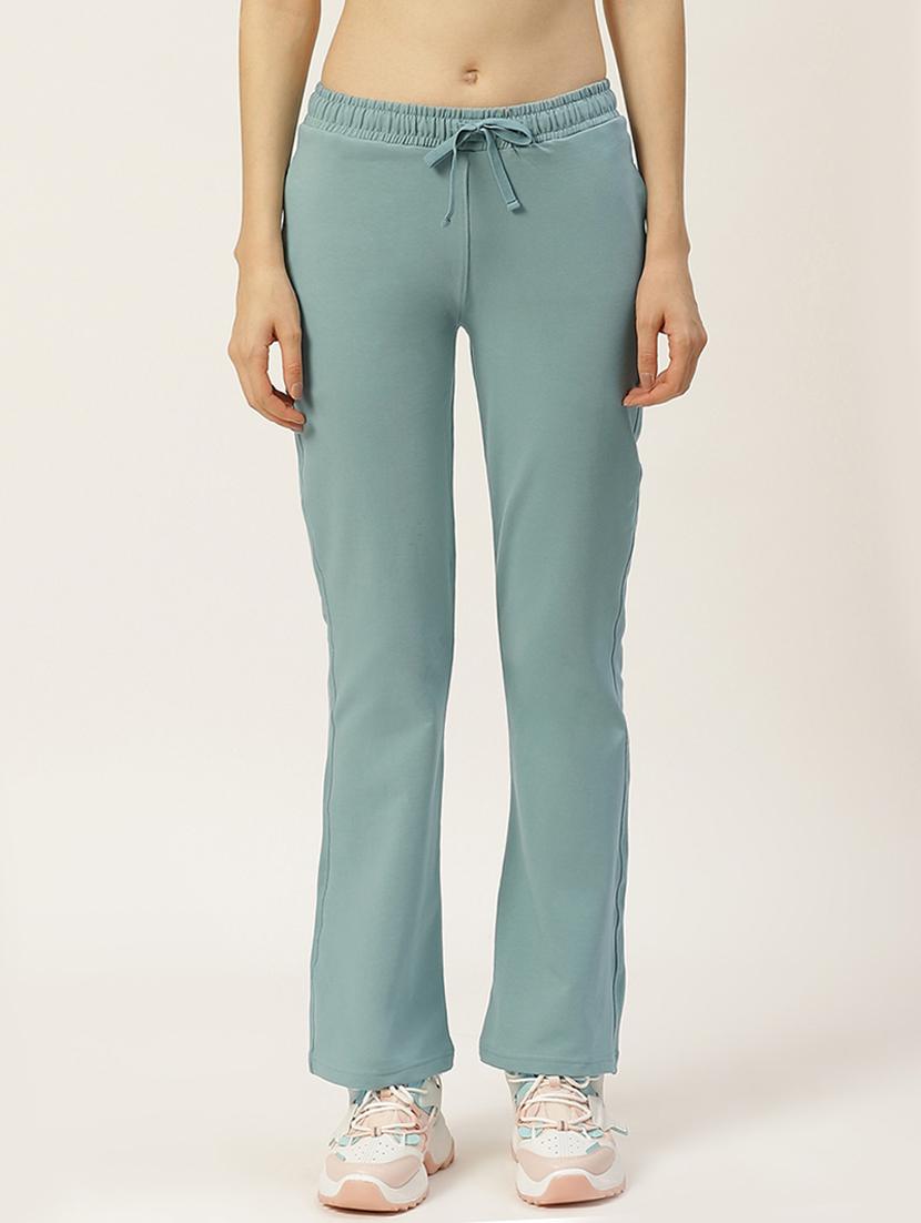 light blue solid  track pant