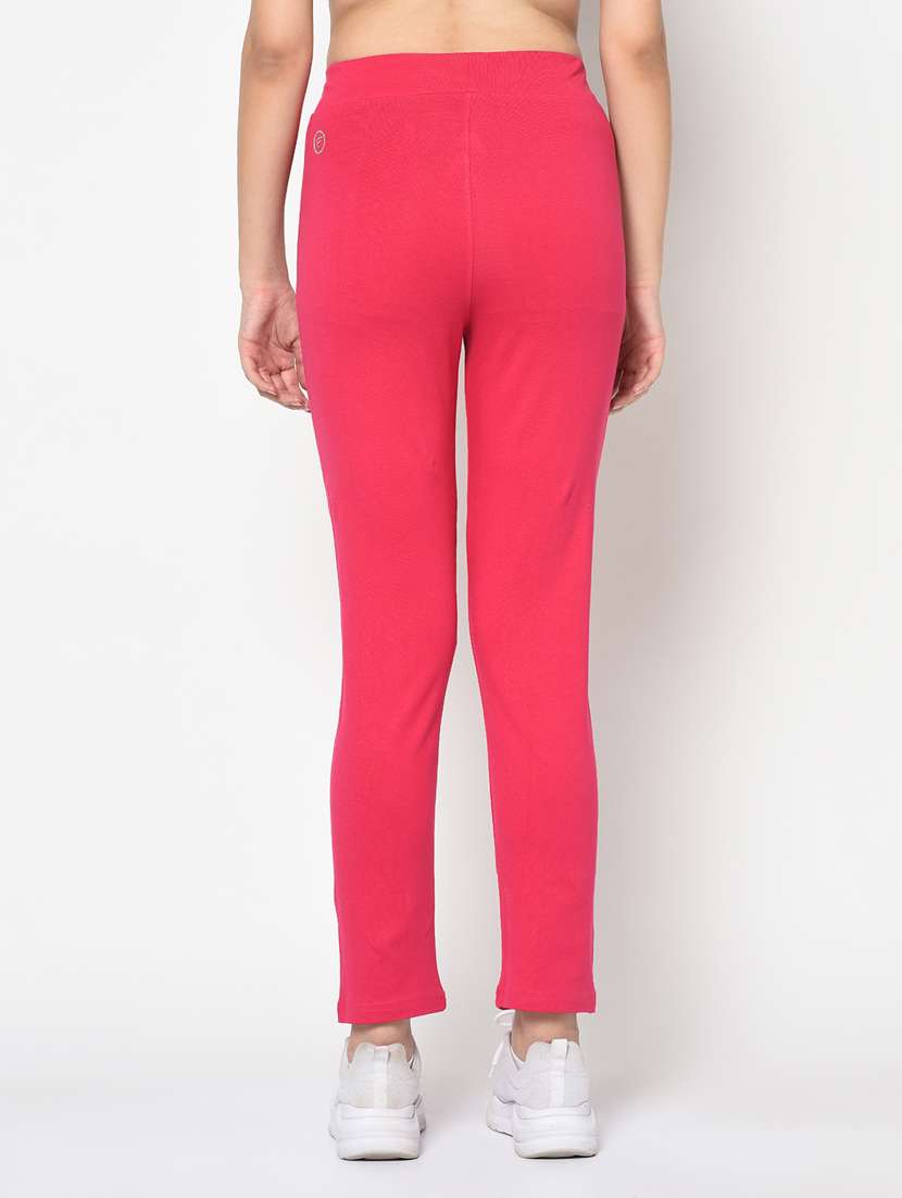 Mid Rise Solid Block Track Pant