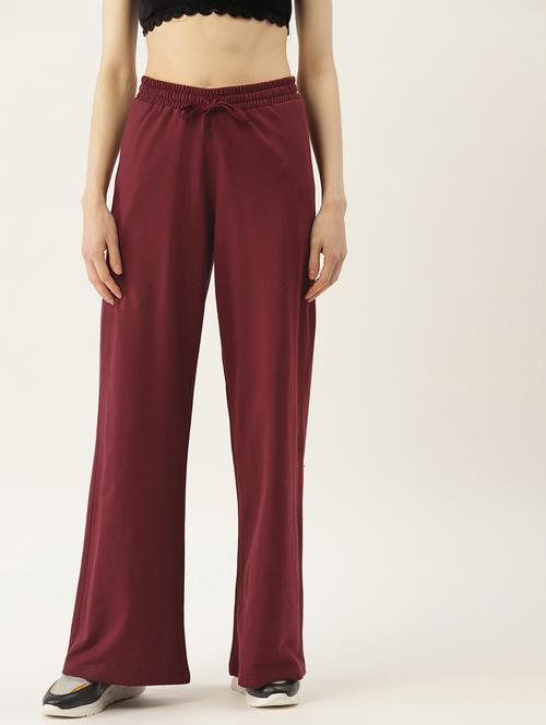 mid rise solid track pant - 19285165 -  Standard Image - 0