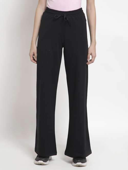 mid rise solid track pant - 19285184 - Standard Image - 0