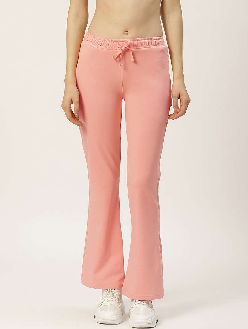 Mid Rise Solid Track Pant