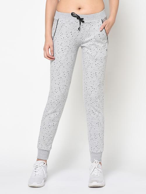 mid rise printed track pant - 19285201 - Standard Image - 0