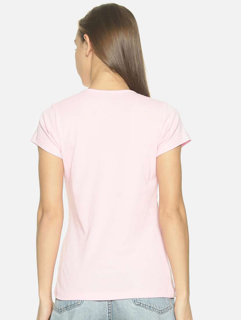 pink cotton blend regular tshirt - 19285213 -  Standard Image - 2