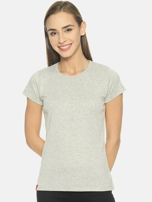 grey cotton blend regular tshirt - 19285217 - Standard Image - 0