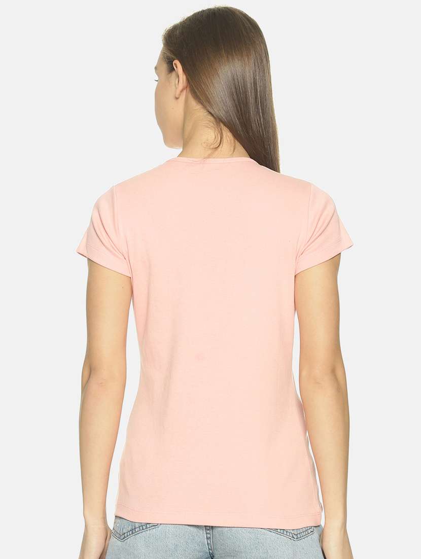 pink cotton blend regular tshirt - 19285219 -  Standard Image - 2