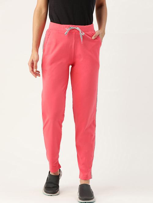 mid rise solid track pant - 19285231 - Standard Image - 0