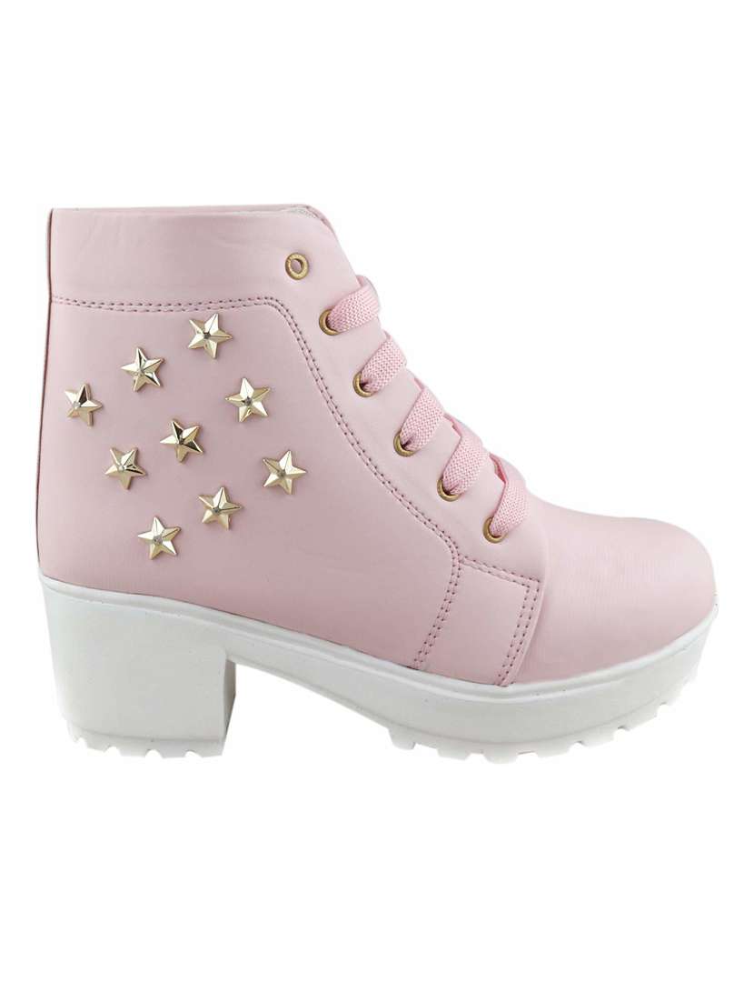 pink lace up boot - 19285450 - Standard Image - 2