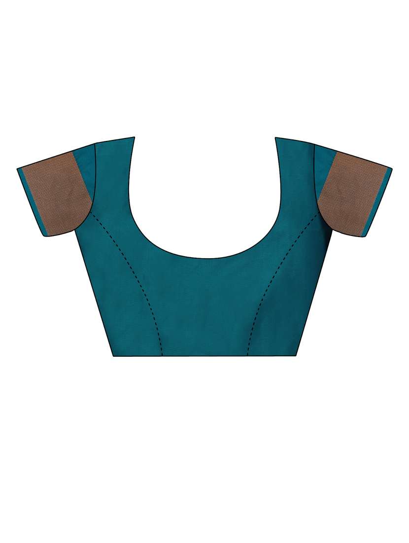 blue self design saree with blouse - 19285843 - Standard Image - 2