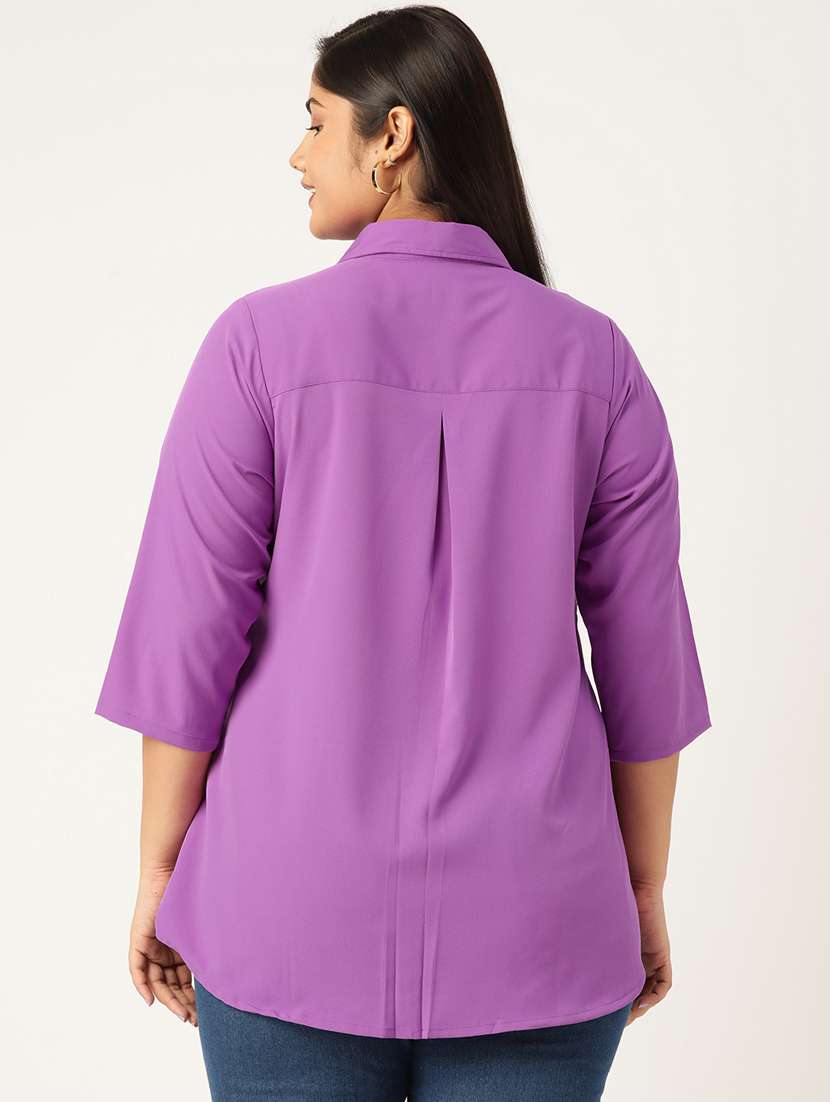 purple solid shirt - 19286148 - Standard Image - 2