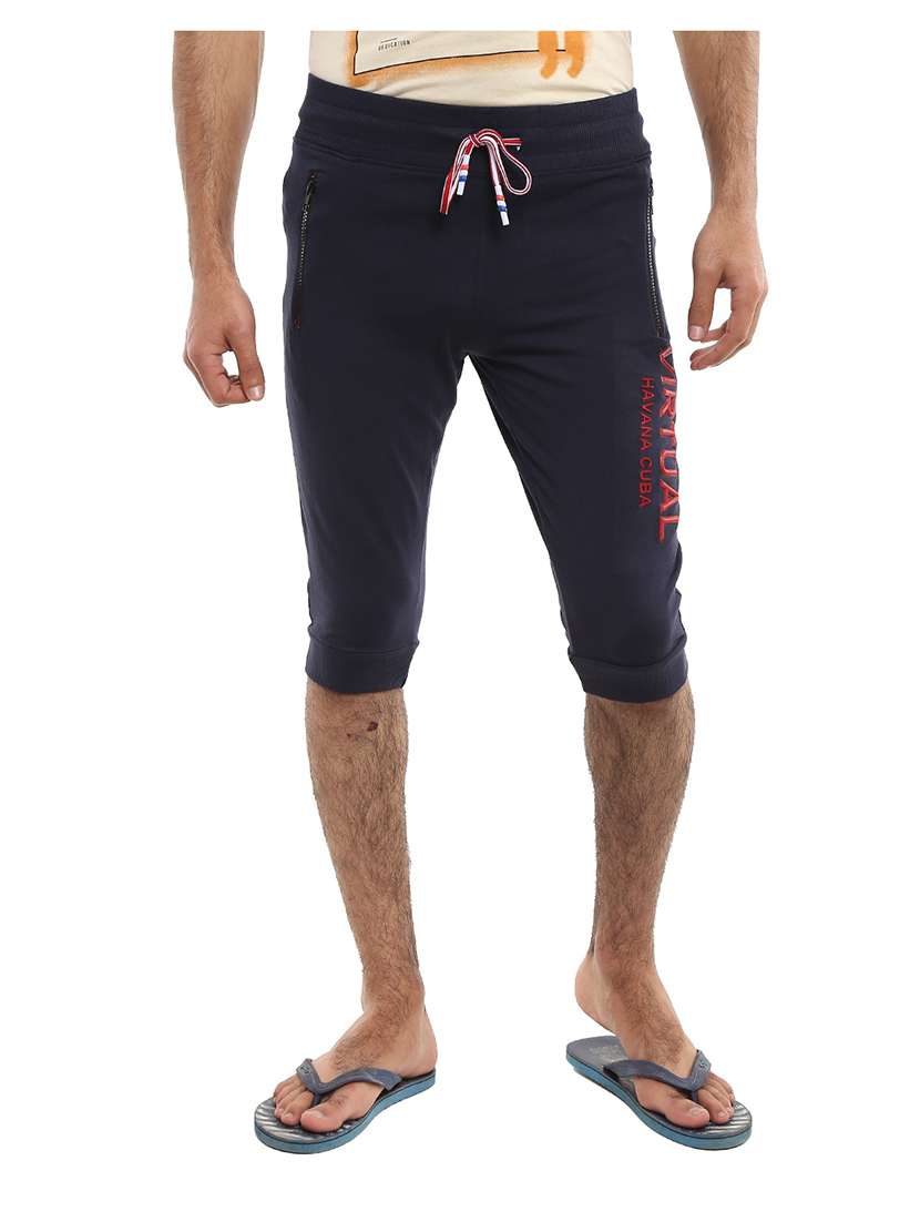 navy blue cotton three  fourths