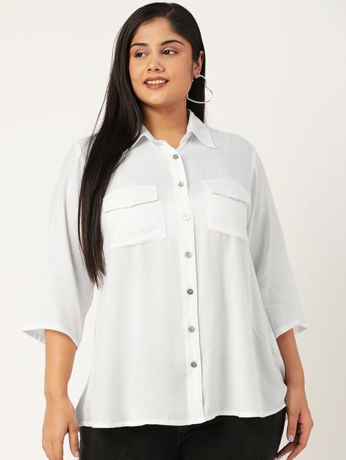 white solid shirt - 19286295 -  Standard Image - 0