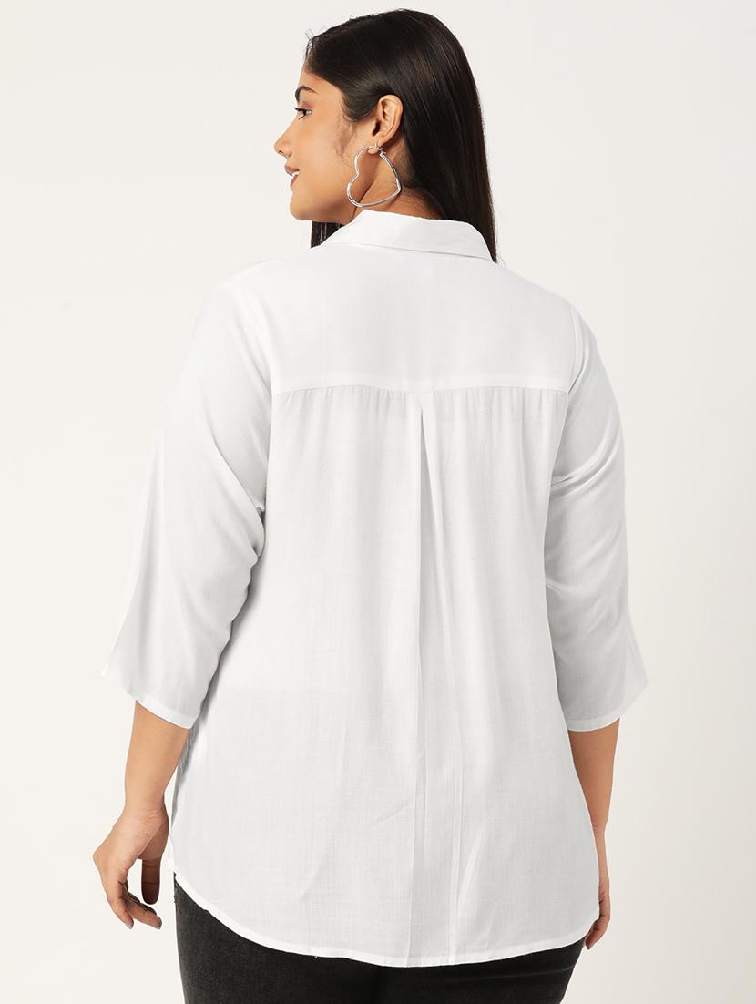 white solid shirt - 19286295 - Standard Image - 2