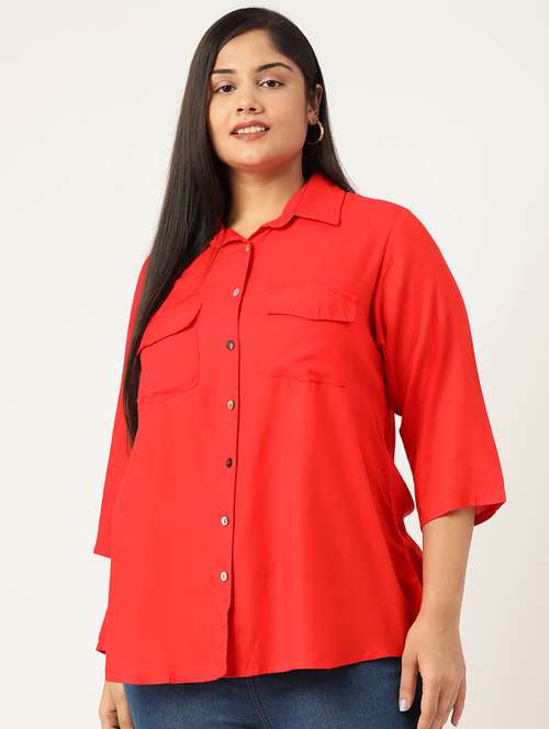 red solid shirt - 19286296 -  Standard Image - 0