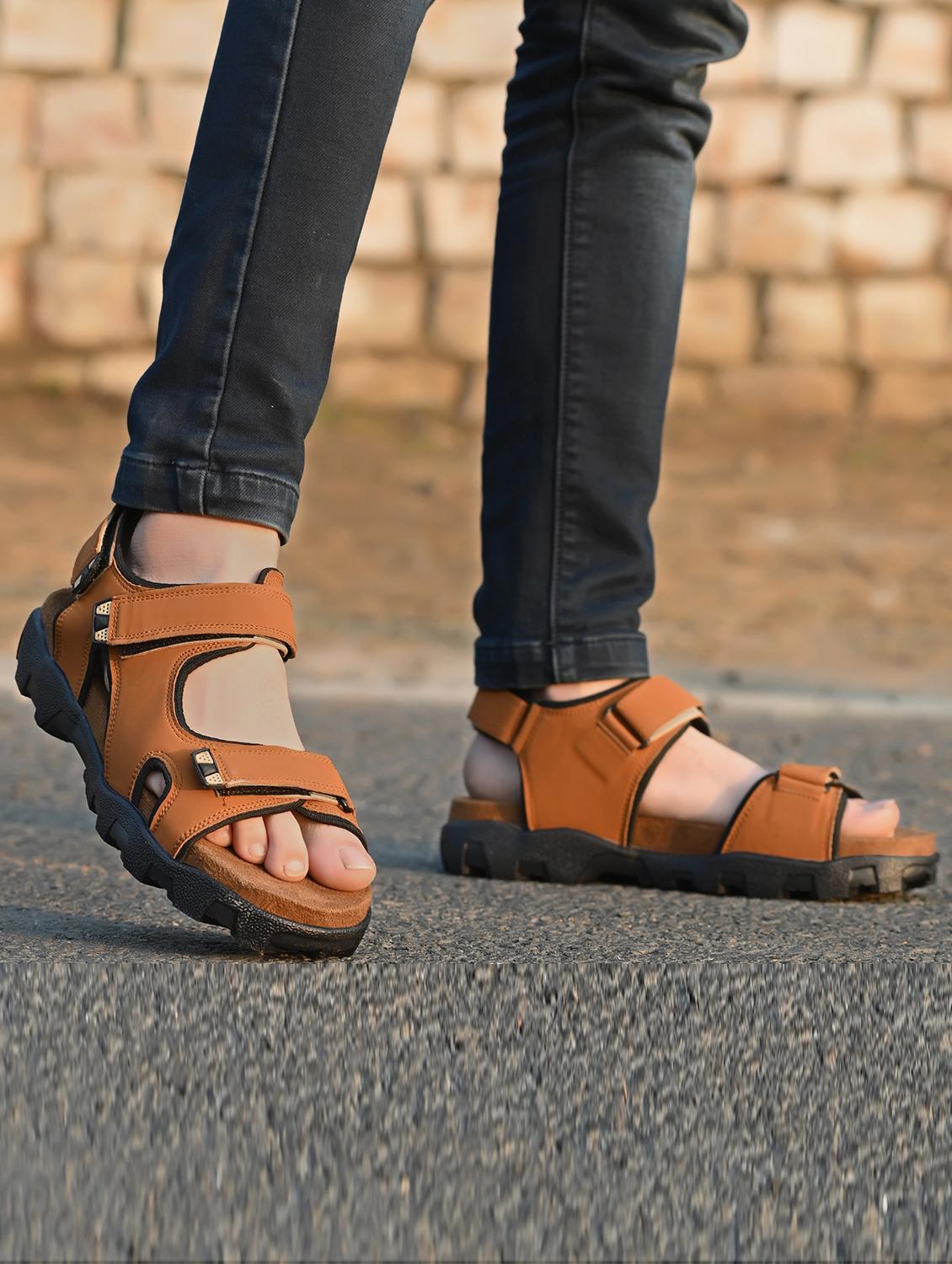 tan solid sandal - 19287264 - Standard Image - 2