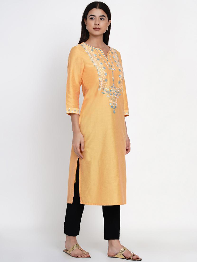 women's straight kurta - 19293535 - Standard Image - 2