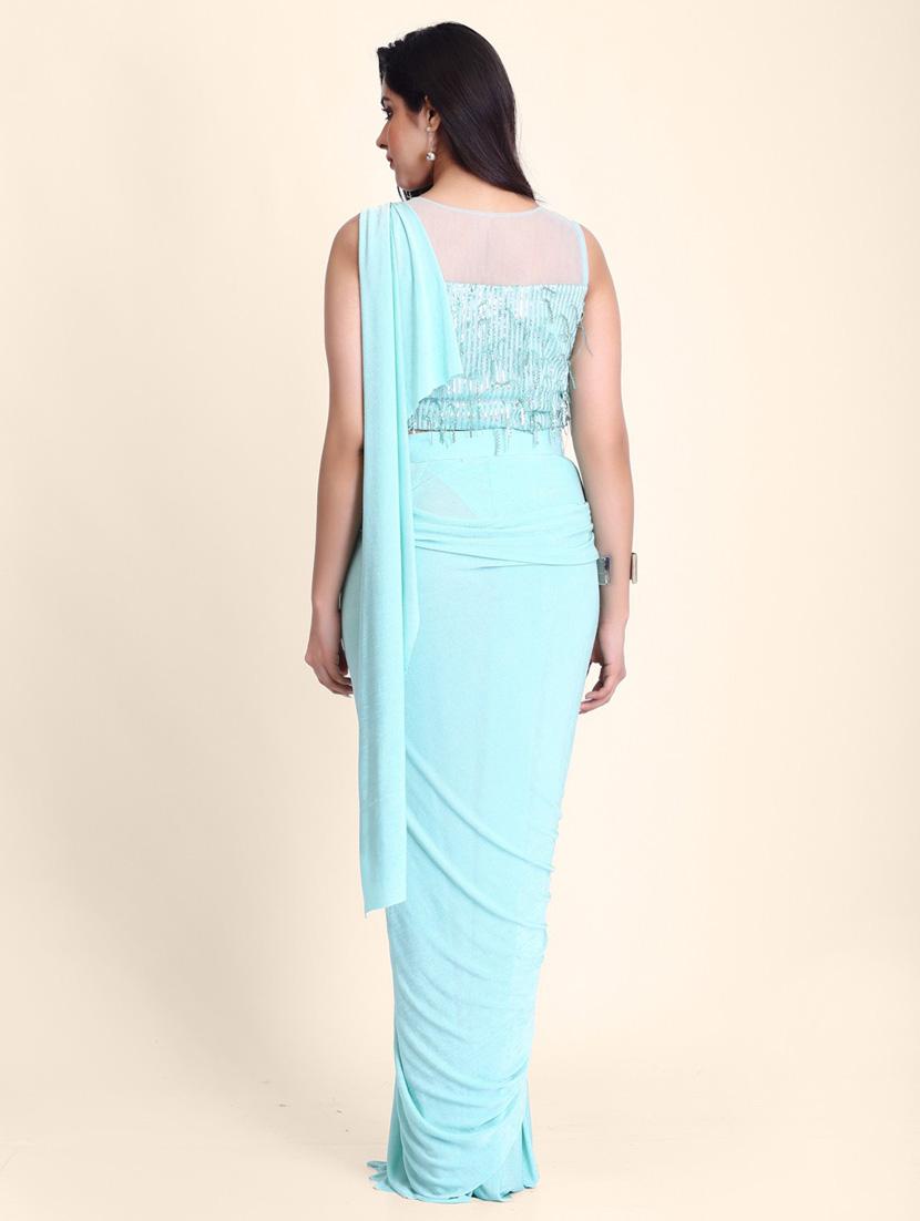 self designed leheriya saree with blouse - 19294122 - Standard Image - 2
