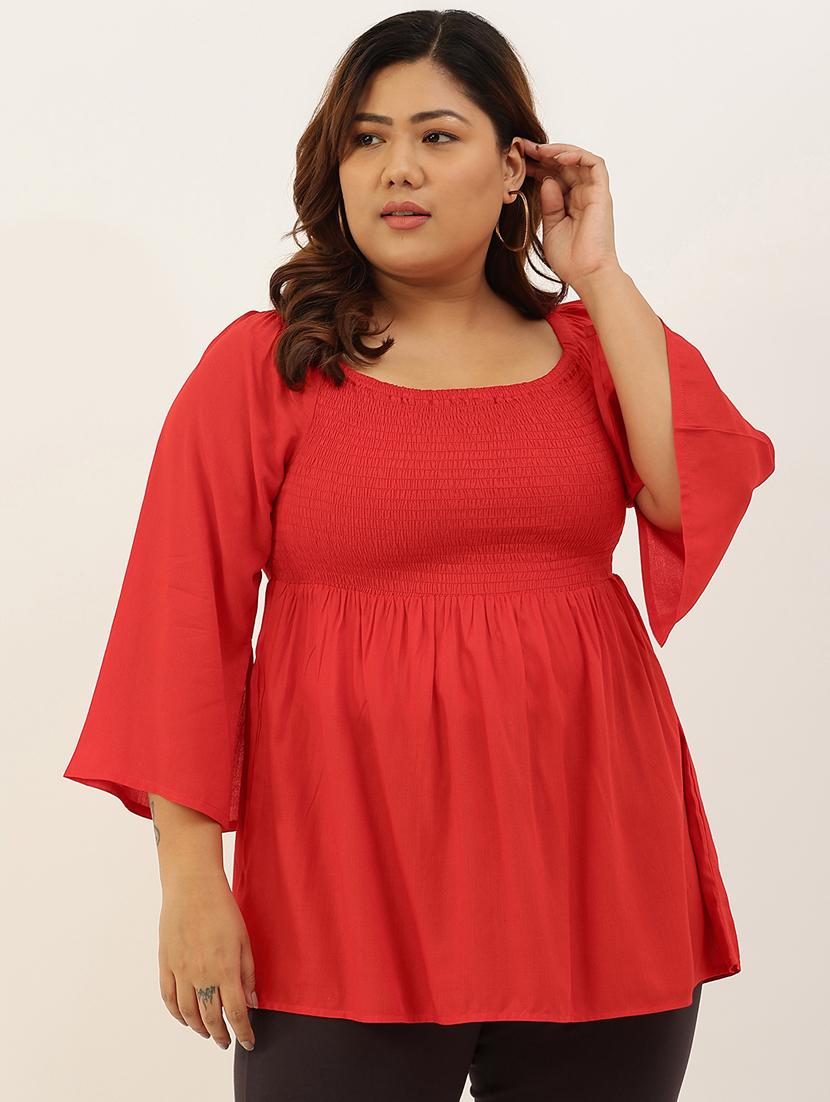 women's peplum round neck top - 19294415 - Zoom Image - 0