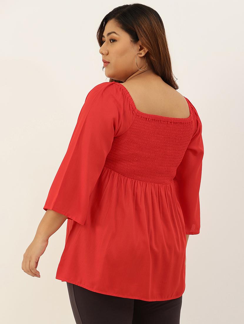 women's peplum round neck top - 19294415 - Standard Image - 2