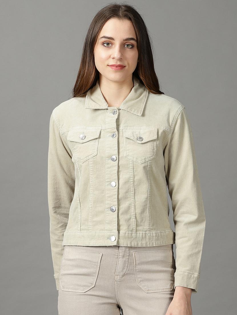 women green solid jacket - 19294554 - Zoom Image - 0
